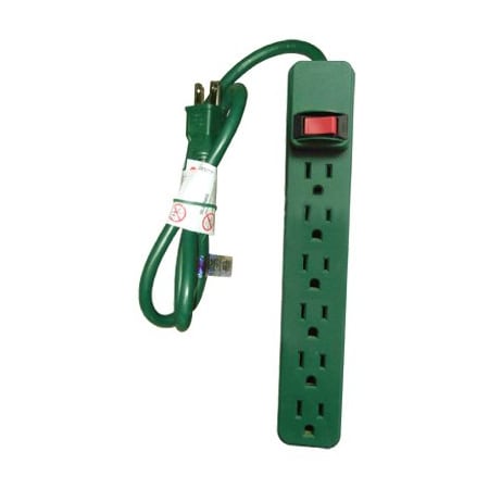 Kab Enterprise Power Strip, SJT, 2 ft., Green PS-669G
